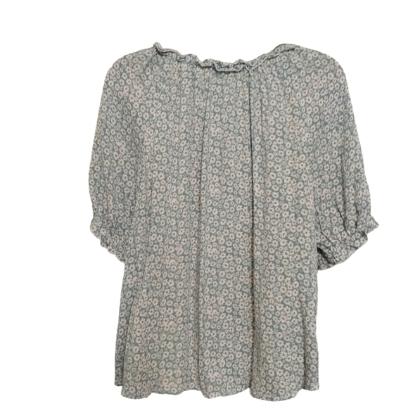 Jolt Floral Peasant Rayon Top Sz L - Picture 5 of 6